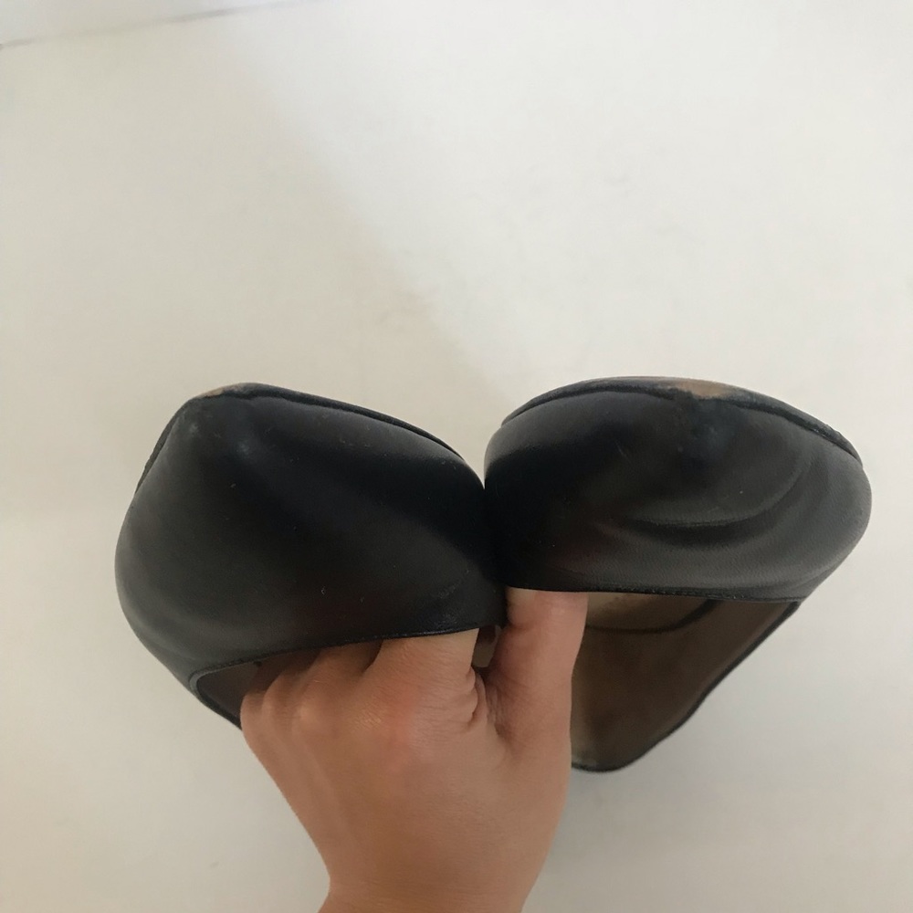 M. Gemi The Fortuna Black Leather Point Toe Flat - Picture 6 of 8